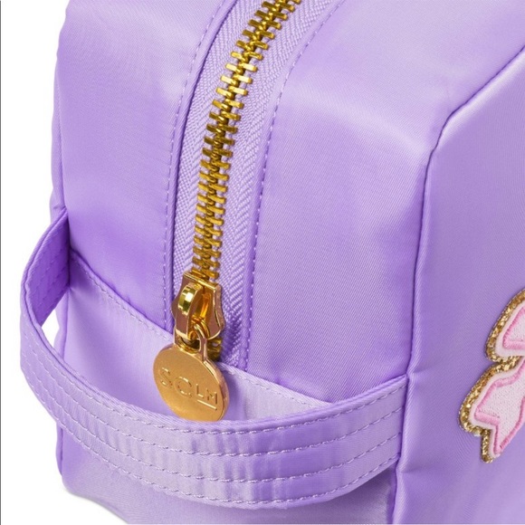 Stoney Clover Lane Airplane Patch Large Purple Pouch - Picture 6 of 8